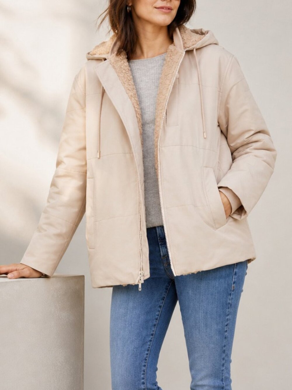 NWT Vince Attached Hood puffer Jacket | Cozy Warm Winter Layer Essential